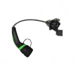 Cabo Adaptador T1/T2 7.4Kw Monofásico 32A 1mt + (Bolsa)