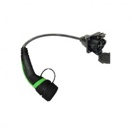 Cabo Adaptador T1/T2 7.4Kw Monofásico 32A 1mt + (Bolsa)