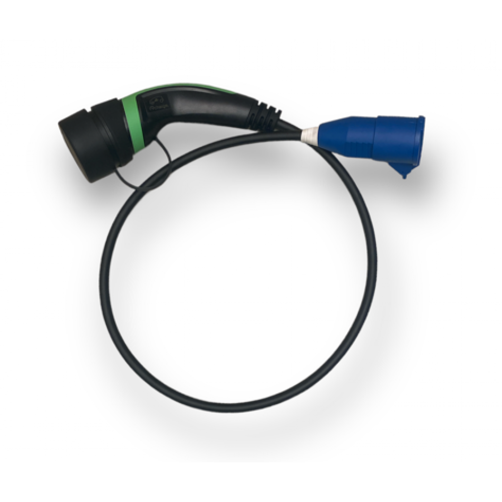 Cabo carga (W2L - Wallbox to Load ) (Modo 1)T2-Shucko 16A 1mt + (Bolsa)