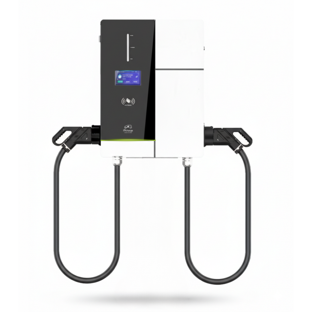 i9Charge DC Evolution-Series DC60 (2 X CCS2 5mts) 60Kw ou (30Kw+30Kw) RFID + OCPP + Wi-Fi + LAN