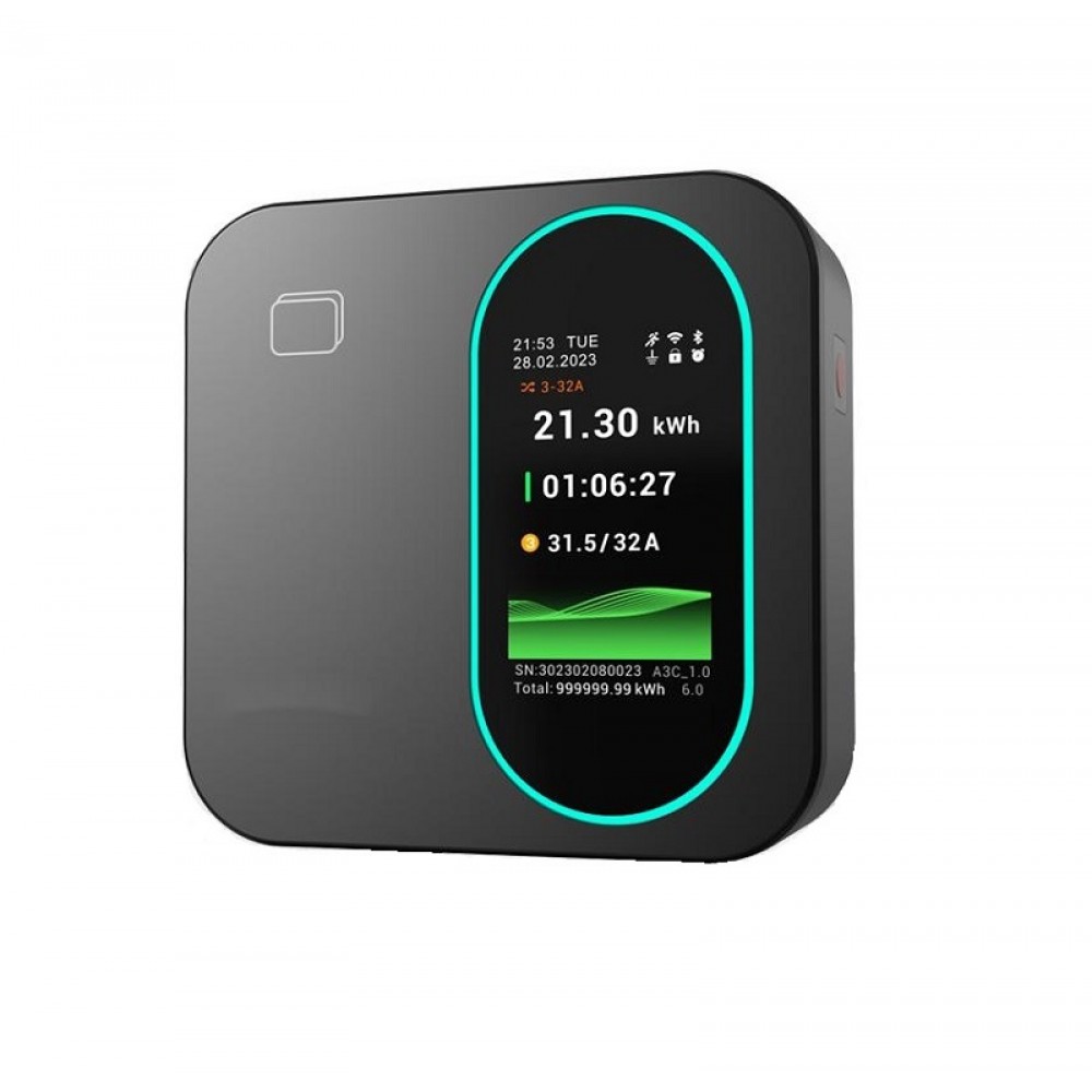 i9Charge WallFlow-Series 11Kw (Cabo 5mts) Wi-Fi + RFID + PIN + DLB + APP  (Trifásica) 